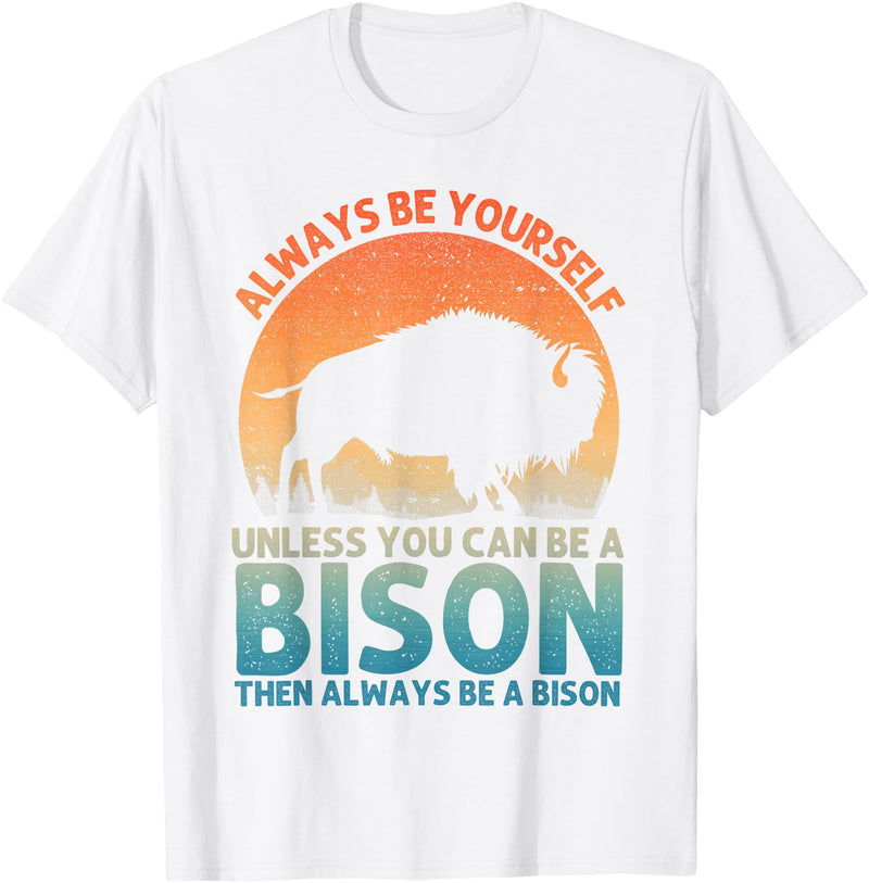 Bison Gift Bison Lover Accessories & Buffalo Stuff Cool Bison Design For Men Women Buffalo Animal Lovers Bison T-Shirt -