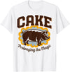 Irony Barn Club for Alt Music and Dry Humor Fans Cake Prolonging the Magic Funny Retro Pig Expression Vibes T-Shirt - White