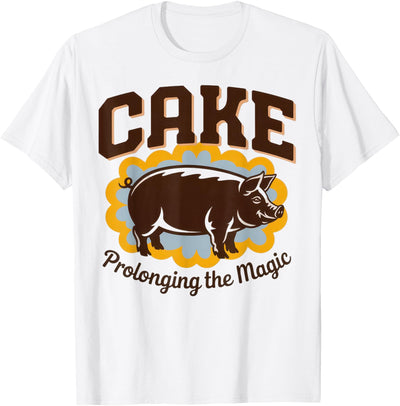 Cake Prolonging the Magic Funny Retro Pig Expression Vibes T-Shirt