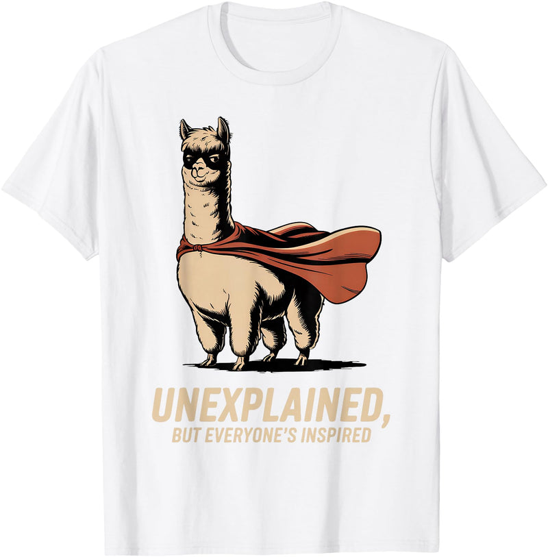 Vintage Llama Adventures | Funny Animal Gifts Superhero Llama Alpaca Lover Retro 80s 90s Vintage Men Women T-Shirt - White
