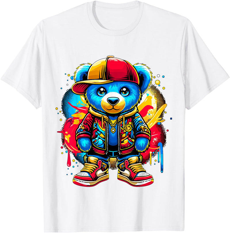 Magical Hip Hop Music lover Gifts Hip Hop Teddy Bear Cool T-Shirt - White