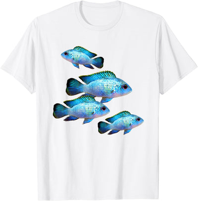 Electric Blue Acara Cichlids Aquarium Fish Breeders Keepers T-Shirt