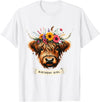 Humorous Highland Cow Gifts Highland Cow Birthday Girl Party T-Shirt - White
