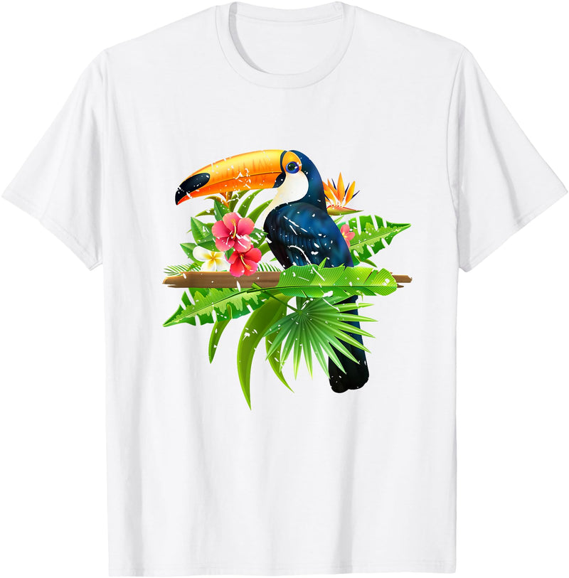 Toucan Bird Ornithologist Gift Idea Tropical Birds Exotic Summer Animal Toucan T-Shirt - White