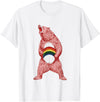 Bear Gay Pride Novelty Bear LGBT Rainbow Flag gay pride T-Shirt - White