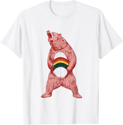 Bear LGBT Rainbow Flag gay pride T-Shirt