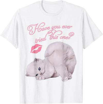 Carpenter Funny Espresso Sweet Tee Unisex Adult Cute Cat Kitten Graphic T-Shirt White Small Modern Graphic Cartoon Classic Fit Imported Polyester 100% Machine Wash Spring Summer Short Sleeve T-Shirt