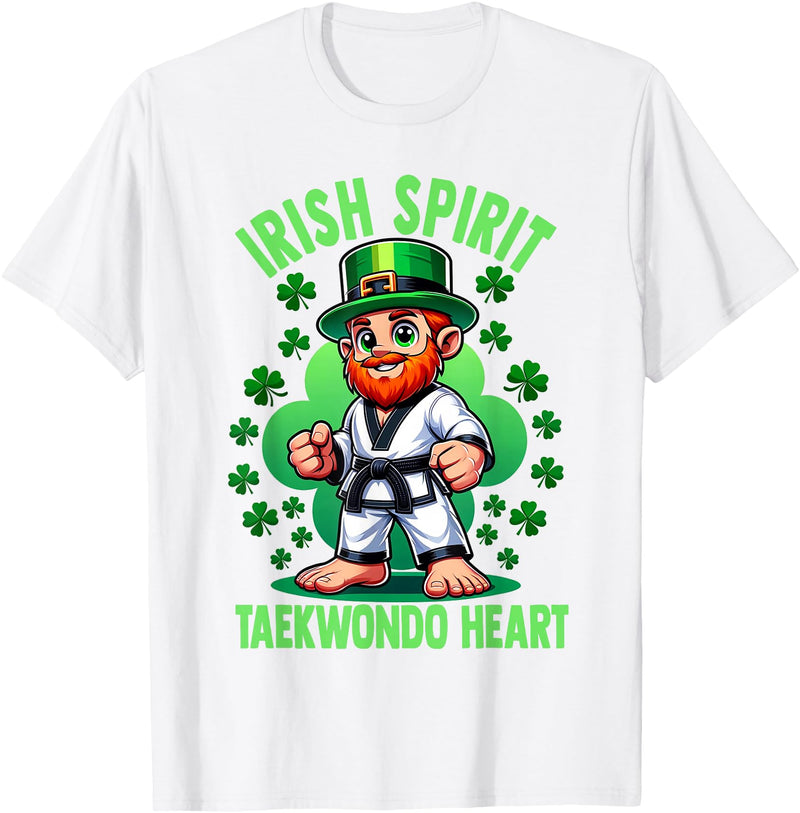 Buffalo Taekwondo Karate and Martial Arts Tees St Patricks Day Martial Arts Irish Spirit Taekwondo Heart T-Shirt - White