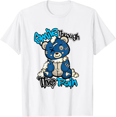 Smile Through The Pain Teddy Bear Streetwear Sneaker Lovers T-Shirt