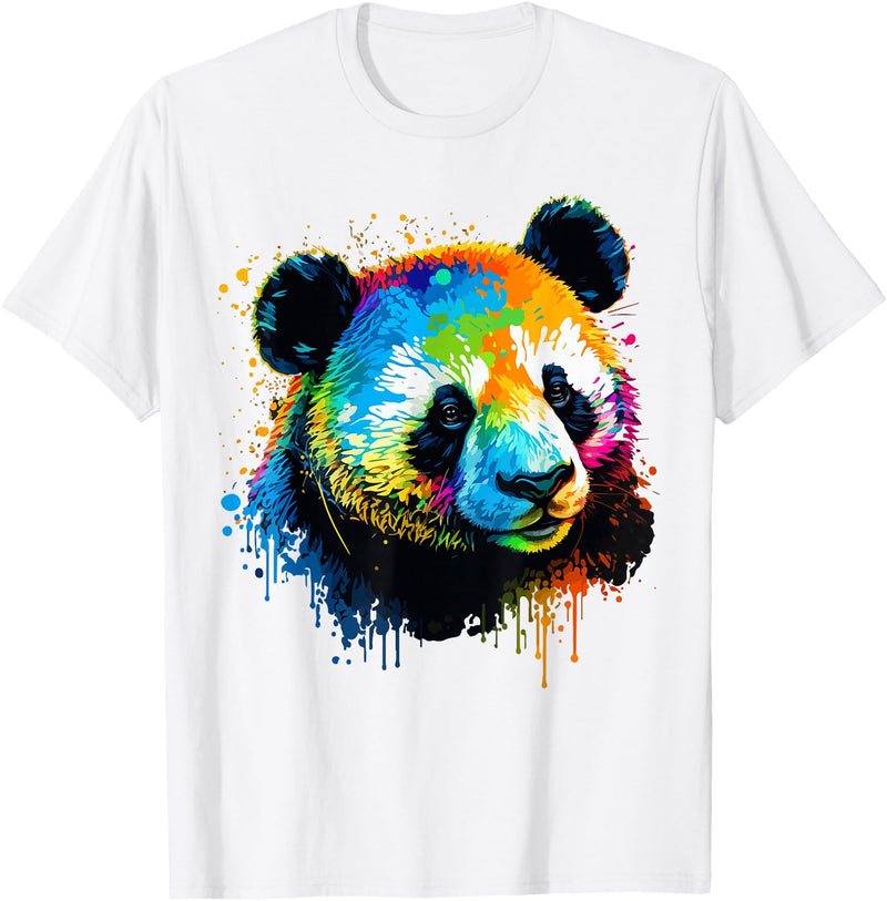 Cute Panda Lovers Kawaii Asian Bears Gifts DAIMMER Watercolor Panda T-Shirt - White