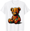 Colorful Teddy Art Cool Teddy Tattered Teddy Bear tshirt Cute Teddy Bear T-Shirt - White