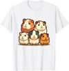 Best & Fun Guinea PIg Designs Cute, Kawaii Guinea Pig Family T-Shirt - White