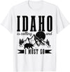 Idaho Is Calling And I Must Go! Idaho Is Calling & I Must Go Bear Mountains Vintage Gift T-Shirt - White