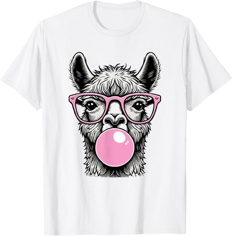 Llama Lovers Funny Animal Tee for Men Women & Kids Cute Llama Shirt for Women Funny Llama Lovers T-Shirt - White