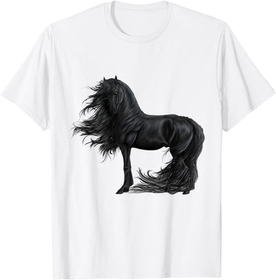 Pferdeliebhaber Geschenke Kunst Kollektion von Horse Painting Equestrian Friese Horse Rider Birthday T-Shirt