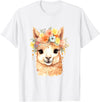 Alpaca and llama with flowers Designs Alpaca with Flowers, Cute Alpaca and Llama T-Shirt - White