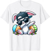 Easter Day Dabbing Bunny for Men Women Boys Girls Teens T-Shirt in White
