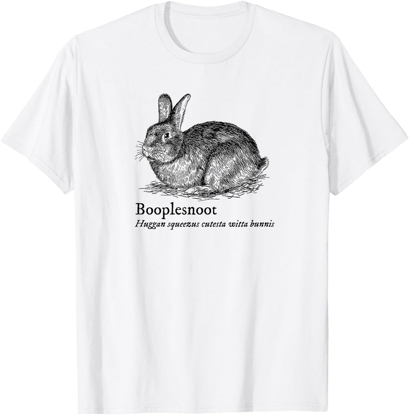 Booplesnoot Cute Bunny Funny Rabbit Pet Back to School T-Shirt in White