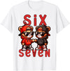 Funny Teddy Bear 67 Matching Teenager Boys Designs 67 Teddy Bear 6 7 Meme for Boys Kids Cute School Six Seven T-Shirt - White