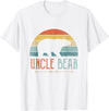 Cute Bear Family Matching Shirts & Gifts Uncle Bear Funny Gift Retro Vintage Uncle Bear T-Shirt - White