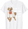 Funny Halloween Golden Retriever Owner Gifts Ideas Funny Halloween Ghost Golden Retriever Did Someone Say Treat T-Shirt -