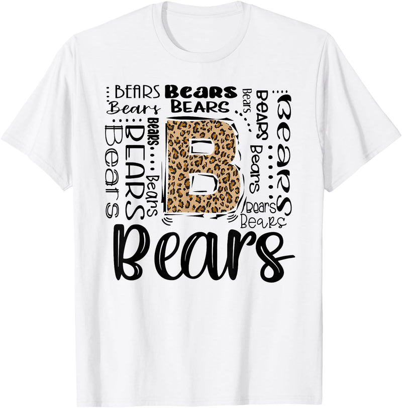 School & Teacher Apparel Teeready - Back To School Bears School Sports Fan Team Spirit Vintage T-Shirt - White
