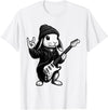 Cute Easter Bunny Rabbit Rock Guitar Music Player Animal T-Shirt in White