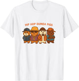 Cute Guinea Pig Gifts and Designs Hip Hop Guinea Pigs T-Shirt - White