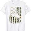 American Flag Camo Camouflage Bunny Rabbit Easter Patriotic T-Shirt in White