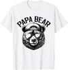 Bear Face Designs Papa Bear Face Grizzly Fathers Day Bear Lover Mens T-Shirt - White