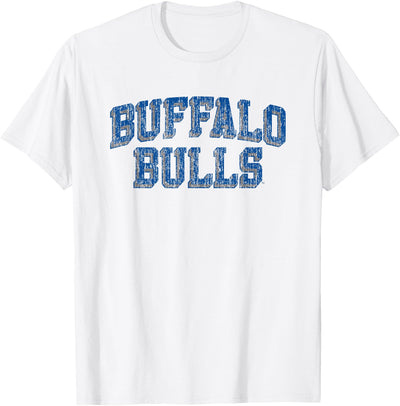 Elite Authentics Buffalo Bulls Retro Arch White Officially T-Shirt