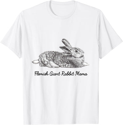 Flemish Giant Rabbit Mama Sketch T-Shirt