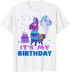 It's My Birthday for Llama Party T-Shirt - White
