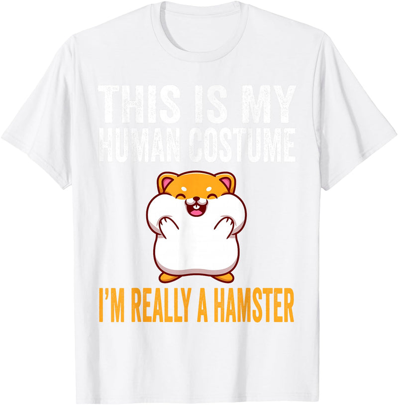 This is My Human Costume I'm Really A Hamster Halloween Kids T-Shirt - White