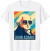 President John Adams Tees 4th Of July John Adams President Retro Patriotic T-Shirt - White