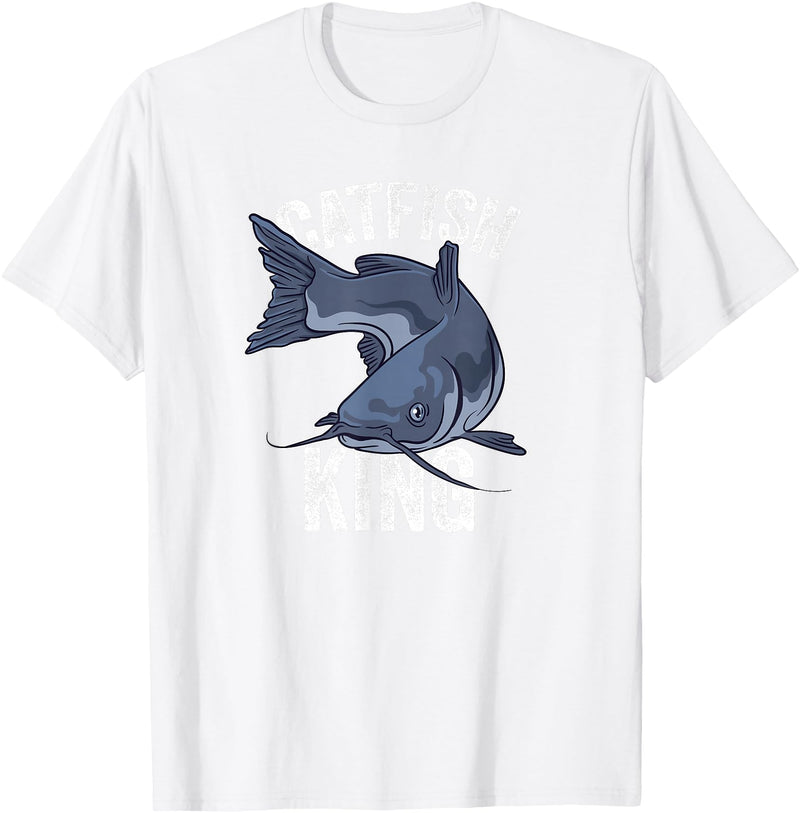 Catfish Gifts Catfish King Catfish Fishing T-Shirt - White