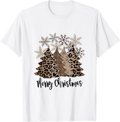 Merry Christmas Tree Buffalo Plaid Red White Green Christmas T-Shirt