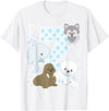 Arctic Animals Birthday Party Family Matching Bday Arctic Animals 7th Birthday Polar Bear Walrus Fox Sea Theme T-Shirt - White