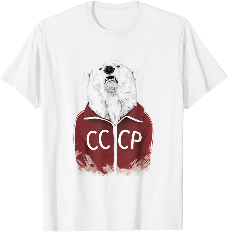 Check out my other RUSSIA T-shirts Russian Bear T-shirt Russia Shirt CCCP Soviet Union USSR Tee T-Shirt - White
