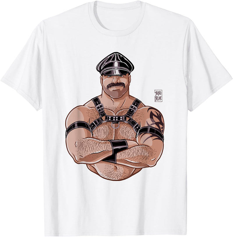 Bobo Bear - Leather Daddy - Full Colour Version T-Shirt - White