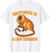 Happiness Is A Golden Lion Tamarin Tees Co. Glück ist ein Goldener Löwe Tamarin Monkeys Zoo Keeper T-Shirt - White