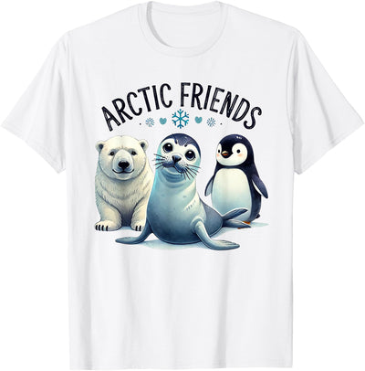 Adorable Sea Animals Tees Arctic Animals Penguin Seal Whale Polar Bear Sea Animals T-Shirt