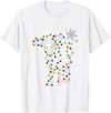 Cow Christmas Light Tree Cow Xmas Snow Lover T-Shirt - White