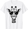 Giraffe Face Sunglasses Tee Giraffe Face Sunglasses Funny Giraffe T-Shirt - White