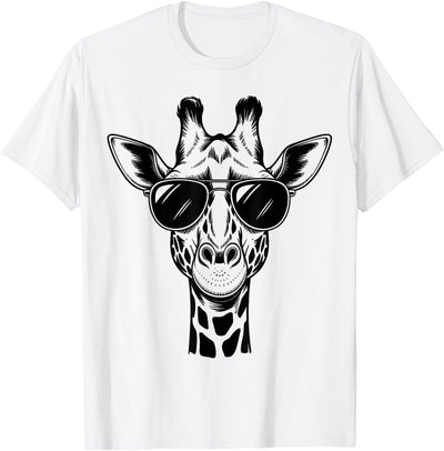 Giraffe Face Sunglasses Funny Giraffe T-Shirt