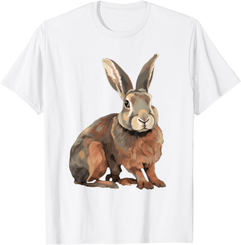 Flemish Giant Rabbit T-Shirt in White