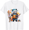 Sweet Panda Bear Creative Watercolor Paint Panda Whimsical Panda Bear Painting Artist Watercolor Paint Panda T-Shirt - White