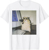 Cyber Hamster Meme Cringe Funny Animal Vintage Graphic Tee T-Shirt - White