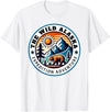 Hiking Glacier Bear and Alaska Frontier Apparel Glacier Mountain Landscape and Alaskan Bear Wildlife T-Shirt - White
