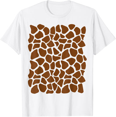 Funny Giraffe Pattern Lazy Halloween Costume T-Shirt
